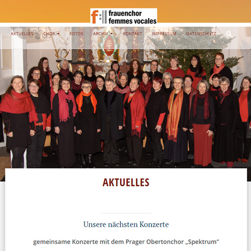 Website Frauenchor femmes vocales